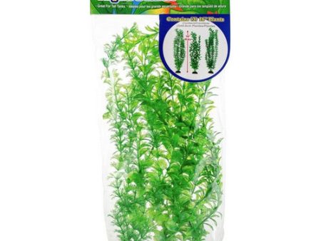 Penn Plax Colorful Plastic Aquarium Plant Pack 16  Assorted Colors 3 count by Penn Plax on Sale