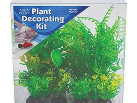 Penn Plax Aquarium Plant Decoration Kit Green 6 count by Penn Plax Fashion