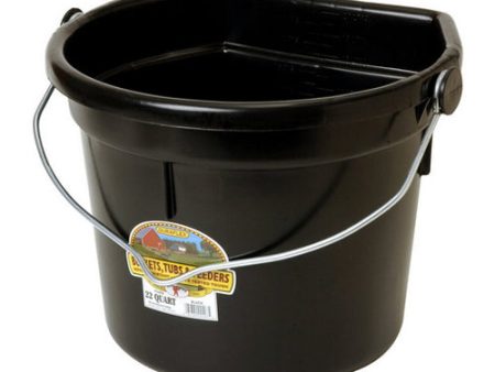 DuraFlex Plastic Flatback Bucket  Black 1 Count by Duraflex Fashion