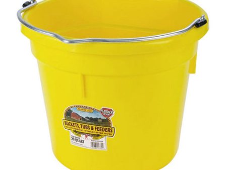 DuraFlex Plastic Flatback Bucket Yellow 1 Count by Duraflex Supply