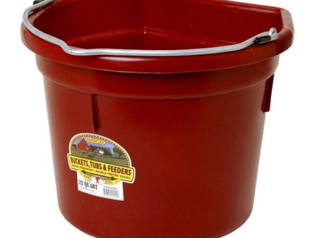 DuraFlex Plastic Flatback Bucket  Burgundy 1 Count by Duraflex Hot on Sale